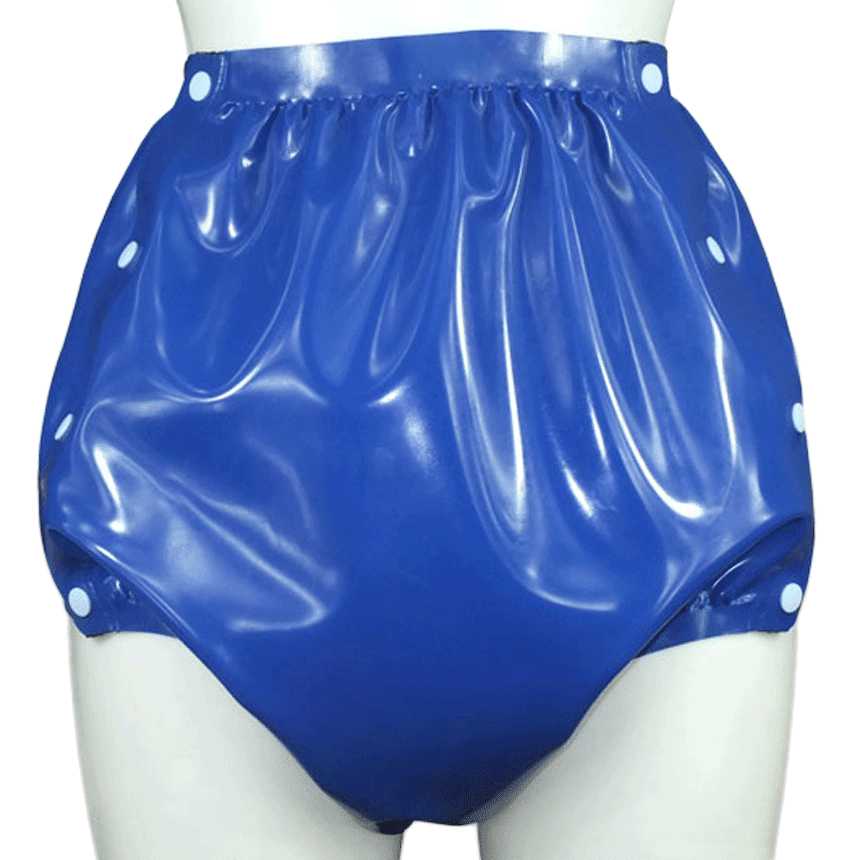 High Cut Buttoned Rubber Pants - KinkyDiapers