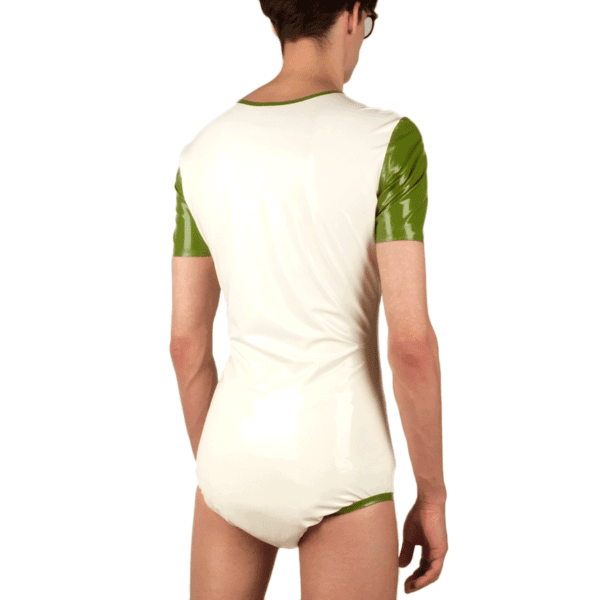 latex diaper bodysuit rear