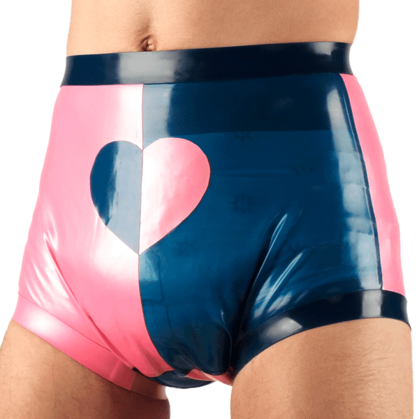 latex heart briefs