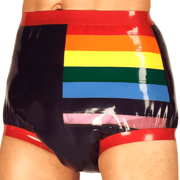 latex pride flag briefs