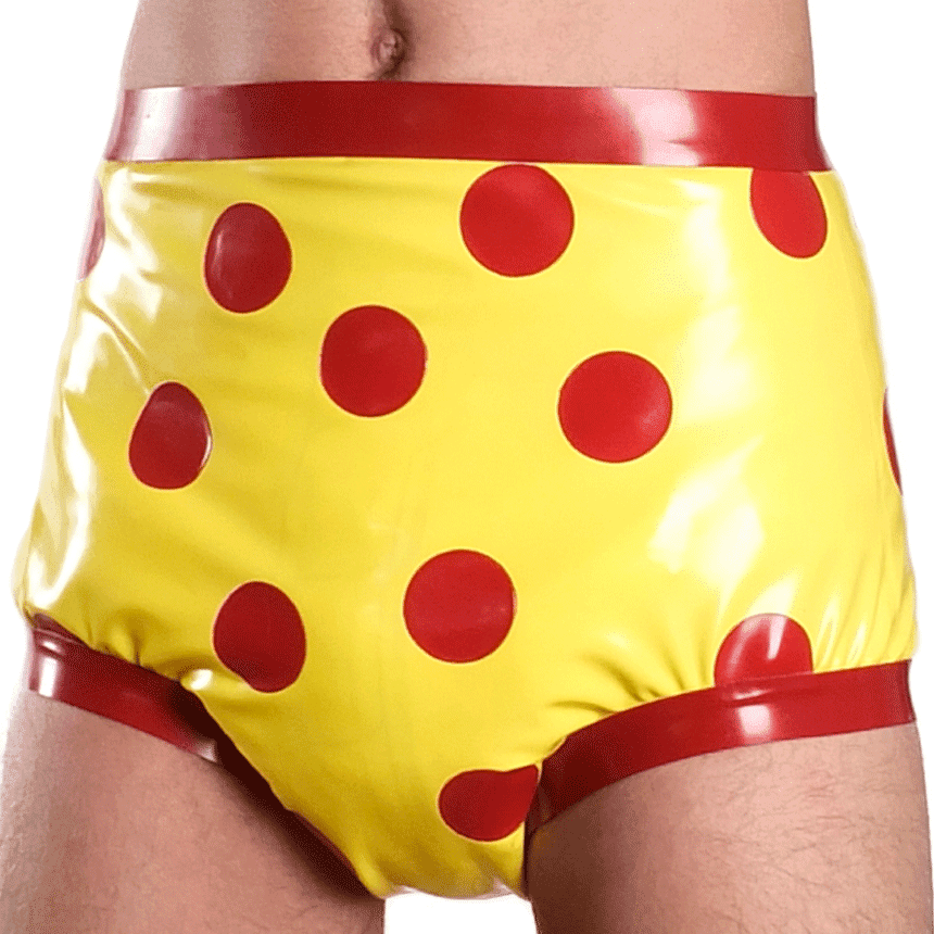 Rubber Pants with Dots - KinkyDiapers