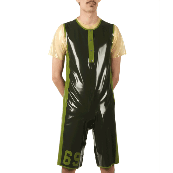 latex shortalls