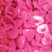 button colour bubblegum pink heart shape