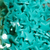 button colour turquoise star shape
